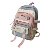 Mochila Bolsa Escolar Juvenil Bag Estilosa Kawaii + Estojo