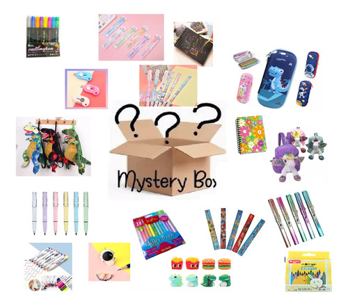 Caja Sorpresa Mystery Box Set Papeleria Colores Oficina