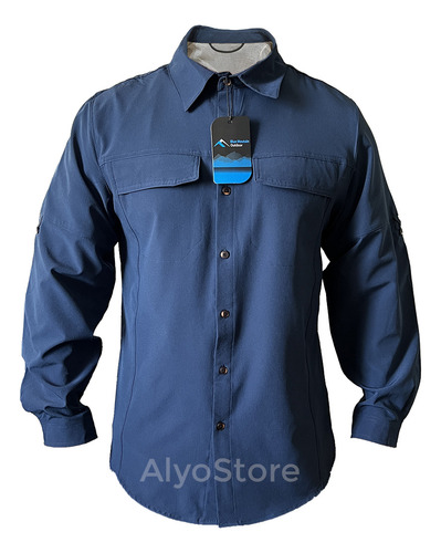 Camisa Outdoor Con Proteccion Uv Trekking Ripstop Hombre