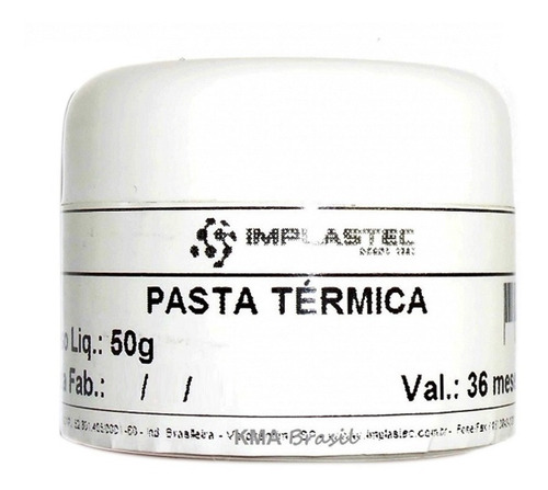 Pasta Térmica 50g P/processador Pc Ps3 Ps2 Xbox360 Implastec