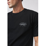 Remeron De Hombre Oversize Estampado Distortion Algodon Bond