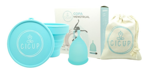 Copa Menstrual Cicup Fda + Vaso Esterilizador + Bolsa Eco 