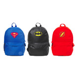 Mochila Escolar Mooving Dc Elegí Batman, Flash Y/o Superman Color Negro Diseño De La Tela Batman