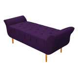 Recamier Estofado Ari 195 Cm King Size Suede Roxo - Amarena