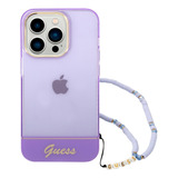 Protector Guess Translucent Strap Para iPhone 15 Pro Max