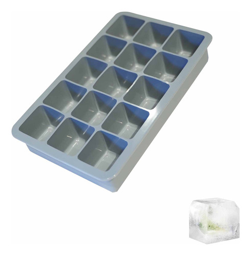 Cubetera De Silicona Mediana Ionify Para 15 Cubos De Hielo Color Gris