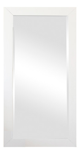 Espelho De Luxo Moldura Branca 50x100 Para Corpo Decoração