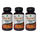 3x Vitamin-c 1000 Con 100 Mg Bioflavonoides 100 Caps Veganas