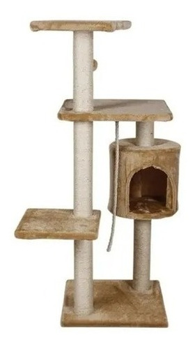 Rascador Mueble Con Casa Gato 112 Cm Fancy Pets