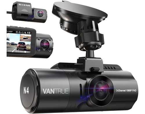 Videocamara De Tablero De Vehículo Vantrue 4k, Triple Cámara