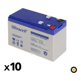 Batería Gel Ultracell 12v 7ah Recargable Alarma Ups X10 Unid