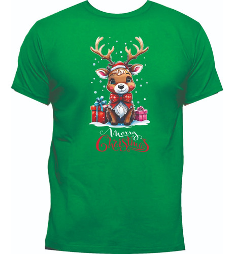 Camisetas Navidad Reno Venado Merry Christmas Hms 