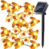 Solar Luz Led Tira De Abejas Para Jardín 10m 80 Led Navidad