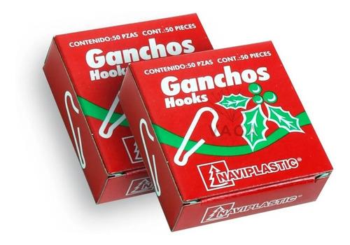 Ganchos Para Colgar Esferas Y Adornos Navideños 100pzas 