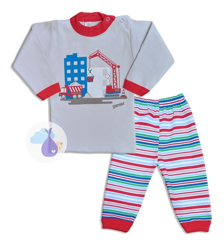 Conjunto Pijama Construye Bebe Gamise Tienda Ropitas 3661rj