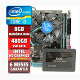 Kit Upgrade / Intel Core I3 H61m 8gb De Ram Ssd 480gb