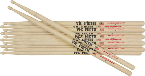 Vic Firth 6 Pares American Classic Hickory Drum Sticks Nylo.
