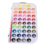 Acuarelas 48 Colores Pastillas 23mm Maleta +  Pincel 