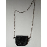 Cartera Fiesta Cross Body Negra - Bandolera Mini Con Cadena