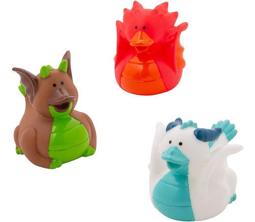 Fun Express Dragon Rubber Duckies - Juego De 12 Patos Mediev