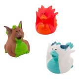 Fun Express Dragon Rubber Duckies - Juego De 12 Patos Mediev