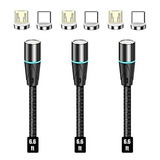 Netdot Gen12 Micro Usb Y Usbc 6.6ft, 3 Pack Black Cable...