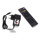 Kit Controle Remoto Para Tv Box + Fonte 5v 2a P4