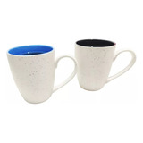 2 Xícaras Caneca Cerâmica Chá Colorida Rústica Fina Presente