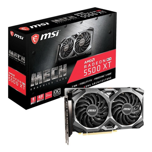 Tarjeta De Video Msi Radeon Rx 5500 Xt Mech 8gb Oc - Ctman