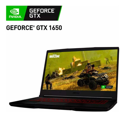 Laptop Gamer Msi Gf63,core I5-11400h, 16gb, 256 M.2, 1tb Ssd