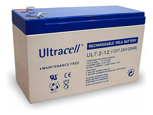 Bateria De Gel 12v 7ah Original Ultracell Recargable Psenda
