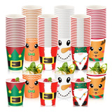 Zhehao 300 Vasos De Papel De Navidad Desechables De 9 Onzas,