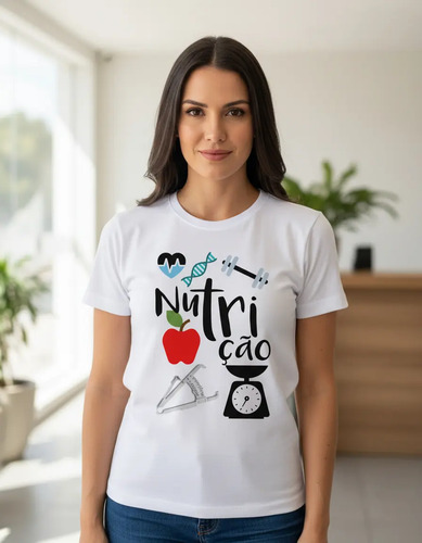 Camiseta Profissão Nutrição Personalizado Pronta Entrega