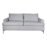 Sofa Sillon 2,5 Cuerpos Bruna Patas De Metal Tela 180cm