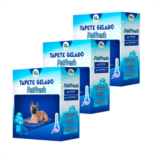 3 Tapete Gelado Petfresh Petmais 90x45 Para Cães - Tamanho G