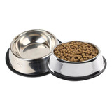 Plato Acero Inoxidable Mascota Perro Y Gato 25 Cm - Goodguau