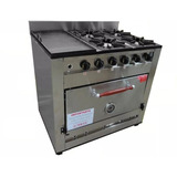 Cocina Industrial Pevi 4 Hornallas + Plancha 85 Cm H Pizzero