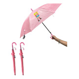 Conjunto 2 Guarda Chuva Infantil Automatico Rosa 