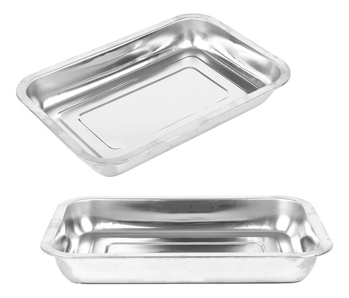 Fuentón Bandeja Asadera 35x26x4cm Acero Inox Gastronomía