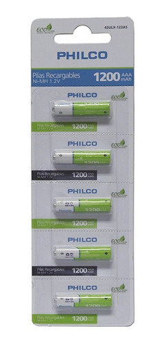 Pilas Recargables Aaa Philco Precargadas 1200mah 1.2v 5u