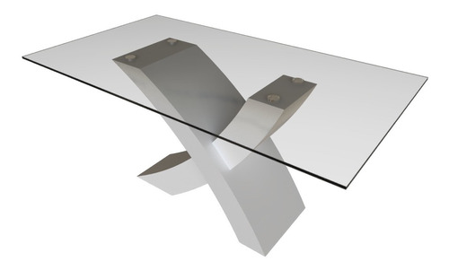 Mesa Comedor, Tapa Vidrio 1.60 X 90 Modelo Xenia,