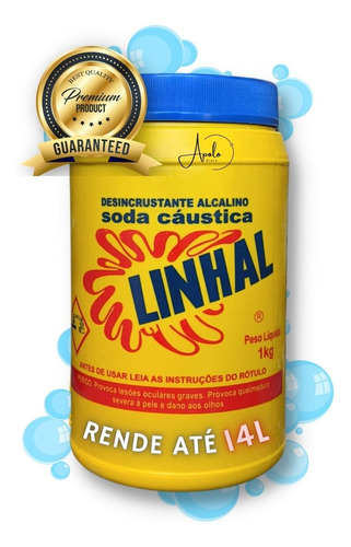 Soda Cáustica 1kg Desentupidor Cano Gordura Linhal Original