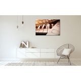 Cuadro Canvas Moderno Piano, Flauta & Partitura 65x100cm