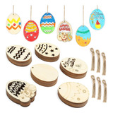 Colgantes De Madera Con Forma De Huevo De Pascua For Decora