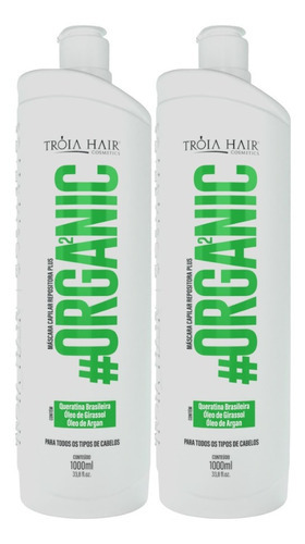 2 Ativos Progressiva Orgânica 0% Formol Tróia Hair 2 X 1l