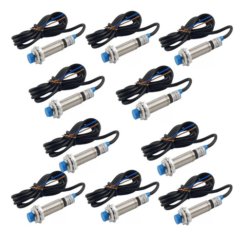 10x Sensor Indutivo M12 Na (5v~36v) - Npn Ou Pnp Lj12a3-4-z