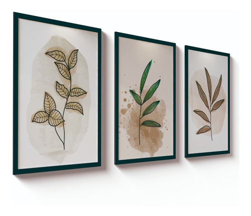 Quadros Decorativos Natureza Folha Grande Sala Escritório