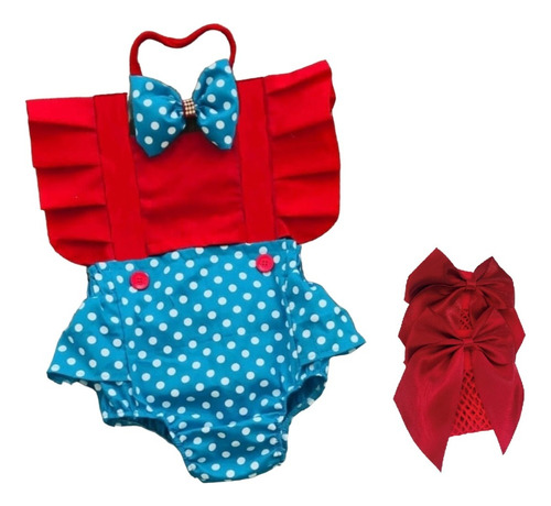 Roupa De Bebê Mesversário Romper Temático Com Laço E Meia