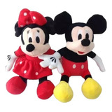 Kits Pelúcias Minnie Laço Vermelho E Mickey Pronta Entrega