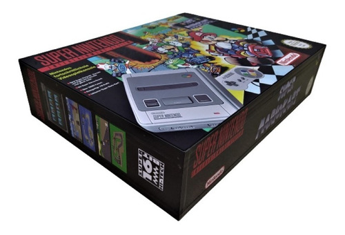 Caixa Com Divisoria Super Famicom Mario Kart De Mdf